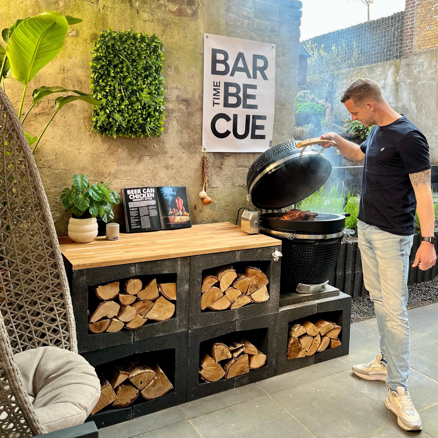 MY BBQ ROTISSERIE - Large (Voor 21" BBQ) - Rotisserie kit voor de BBQ (draaispit)