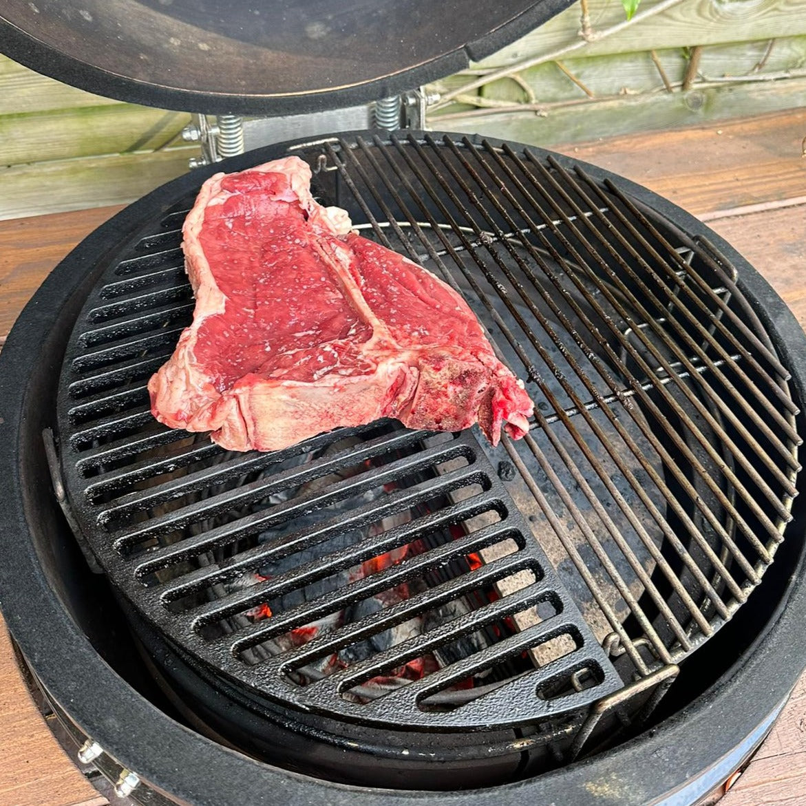 MY BBQ GRILL HALFMOON - LARGE (49.5 cm) - Gietijzeren grill (open)
