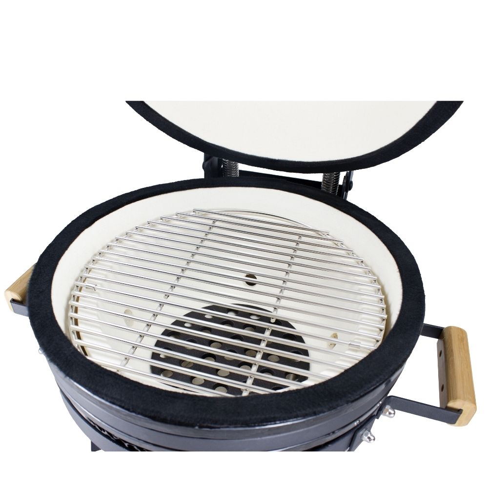 MY BBQ KAMADO LARGE - 21 Inch - Hoogwaardig Keramische barbecue + Gratis Regenhoes