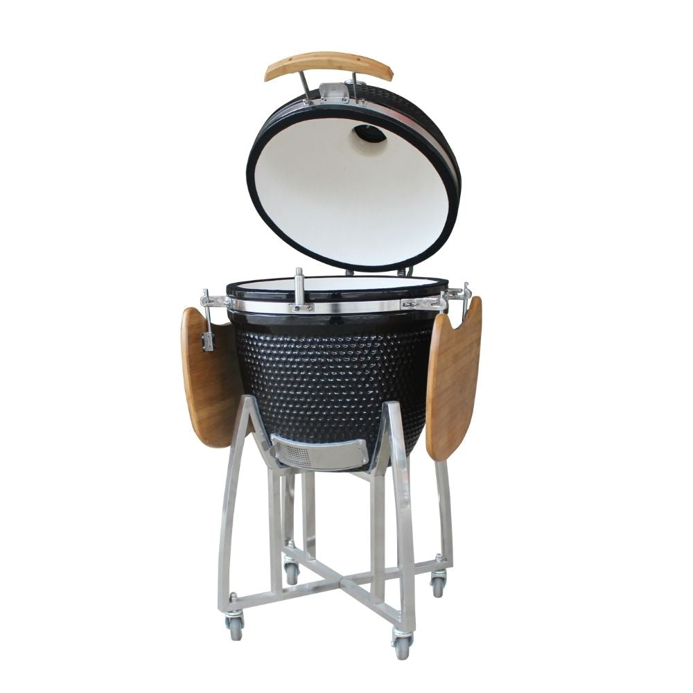 MY BBQ KAMADO LARGE - 21 Inch - Hoogwaardig Keramische barbecue + Gratis Regenhoes