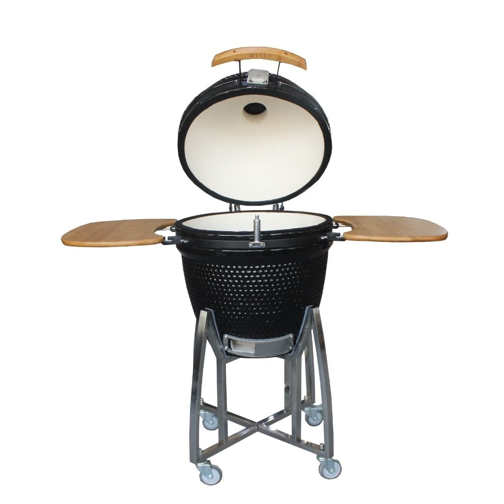 MY BBQ KAMADO LARGE - 21 Inch - Hoogwaardig Keramische barbecue + Gratis Regenhoes