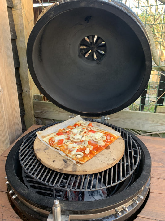 MY BBQ PIZZASTEEN - LARGE (21"BBQ) - geschikt voor diverse barbecues