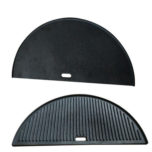 MY BBQ DUO GRILL - Tweezijdig gietijzeren grillplaat voor de barbecue - halfmoon - 21 inch