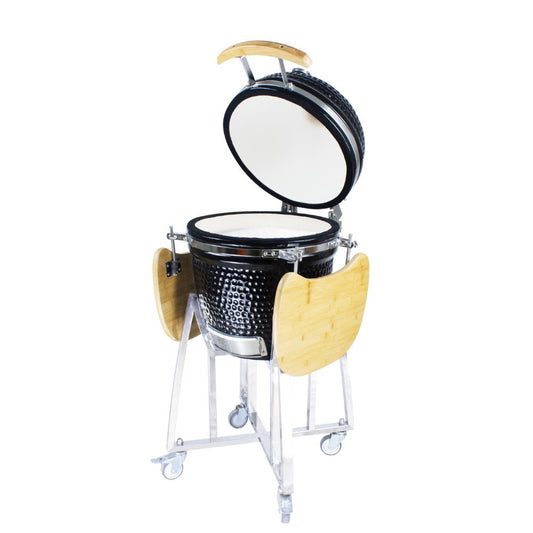 MY BBQ KAMADO MEDIUM - 18 Inch - Hoogwaardig Keramische barbecue + Gratis Regenhoes